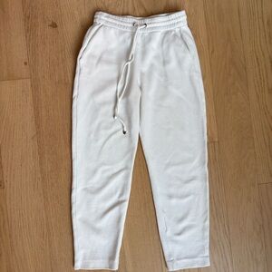 Massimo Dutti White Textured Pants